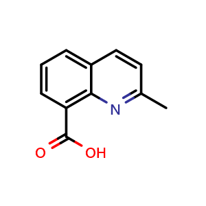 Chemical structure of 2-Methylquinoline-8-carboxylic acid , CAS 634-37-7, AChemBlock AD262922