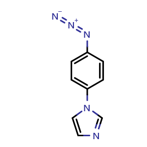 Chemical structure of 1-(4-azidophenyl)-1H-imidazole , CAS 71510-50-4, AChemBlock AD262926