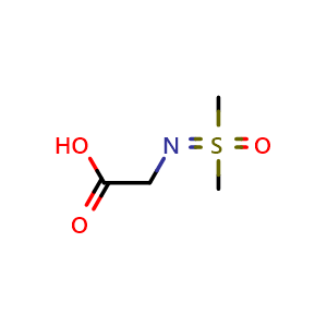 Chemical structure of 2-{[dimethyl(oxo)-lambda6-sulfanylidene]amino}acetic acid , CAS 1621962-49-9, AChemBlock AD262928