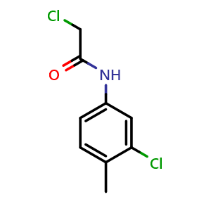 Chemical structure of N-(Chloroacetyl)3-chloro-4-methylaniline , CAS 99585-97-4, AChemBlock AD262957