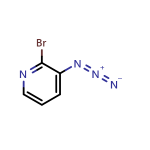Chemical structure of 3-Azido-2-bromopyridine , CAS 1212822-03-1, AChemBlock AD262993