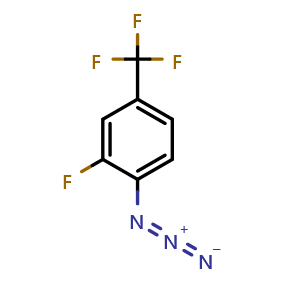 Chemical structure of 1-azido-2-fluoro-4-(trifluoromethyl)benzene , CAS 1115300-96-3, AChemBlock AD262995
