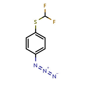 Chemical structure of 1-azido-4-[(difluoromethyl)sulfanyl]benzene , CAS 357292-36-5, AChemBlock AD262998