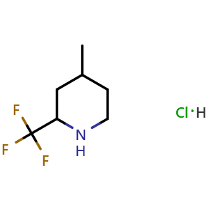 Chemical structure of 4-methyl-2-(trifluoromethyl)piperidine hydrochloride , CAS 3049388-80-6, AChemBlock AD262999