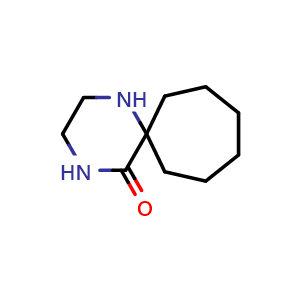 Chemical structure of 1,4-diazaspiro[5.6]dodecan-5-one , CAS 1239746-72-5, AChemBlock AD263000