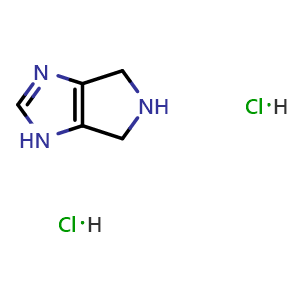 Chemical structure of 1H,4H,5H,6H-pyrrolo[3,4-d]imidazole dihydrochloride , CAS 1956307-29-1, AChemBlock AD263106