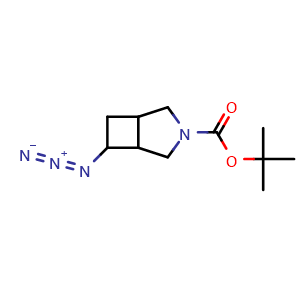 Chemical structure of tert-Butyl 6-azido-3-azabicyclo[3.2.0]heptane-3-carboxylate , CAS 3049388-84-0, AChemBlock AD263113