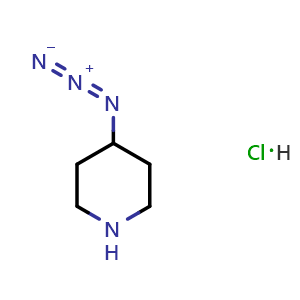 Chemical structure of 4-Azidopiperidine hydrochloride , CAS 852030-95-6, AChemBlock AD263119