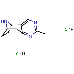 Chemical structure of 5-Methyl-4,6,12-triazatricyclo[7.2.1.0,{2,7}]dodeca-2,4,6-triene dihydrochloride , CAS 2680531-82-0, AChemBlock AD263124