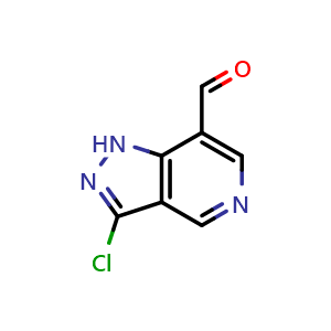 Chemical structure of 3-Chloro-1H-pyrazolo[4,3-c]pyridine-7-carbaldehyde , CAS 93546-17-9, AChemBlock AD263152