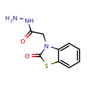 Chemical structure of 2-(2-oxo-1,3-benzothiazol-3(2H)-yl)acetohydrazide , CAS 97420-38-7, AChemBlock AD263161