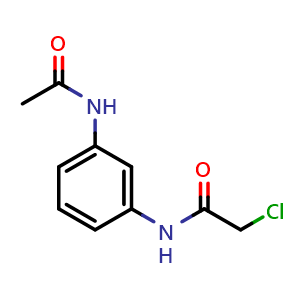 Chemical structure of N-(Chloroacetyl)-3-aminoacetanilide , CAS 88342-13-6, AChemBlock AD263197
