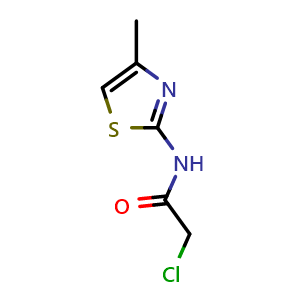 Chemical structure of N-(Chloroacetyl)2-amino-4-methylthiazol , CAS 50772-53-7, AChemBlock AD263200