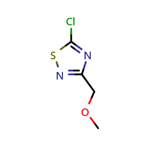 Chemical structure of 5-Chloro-3-(methoxymethyl)-1,2,4-thiadiazole , CAS 173053-02-6, AChemBlock AD263226