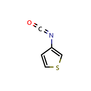 Chemical structure of 3-isocyanatothiophene , CAS 76536-95-3, AChemBlock AD263232