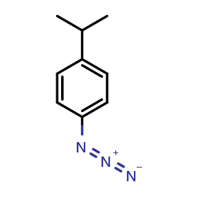 Chemical structure of 1-azido-4-(propan-2-yl)benzene , CAS 77721-45-0, AChemBlock AD263240