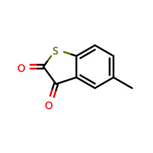 Chemical structure of 5-methyl-2,3-dihydro-1-benzothiophene-2,3-dione , CAS 50891-89-9, AChemBlock AD263242