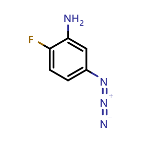 Chemical structure of 5-Azido-2-fluoroaniline , CAS 3055812-74-0, AChemBlock AD263256