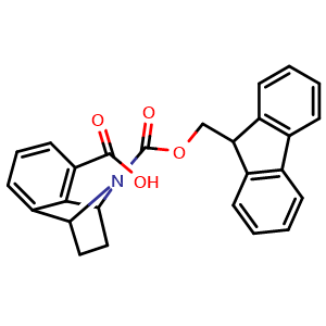 Chemical structure of 11-{[(9H-Fluoren-9-yl)methoxy]carbonyl}-11-azatricyclo[6.2.1.0,{2,7}]undeca-2,4,6-triene-3-carboxylic acid , CAS 3054620-00-4, AChemBlock AD263299