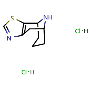 Chemical structure of 3-Thia-5,12-diazatricyclo[6.3.1.0,{2,6}]dodeca-2(6),4-diene dihydrochloride , CAS 3054409-26-3, AChemBlock AD263305