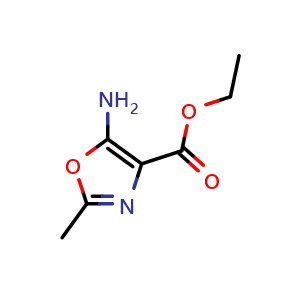 Chemical structure of Ethyl 5-amino-2-methyloxazole-4-carboxylate , CAS 3357-54-8, AChemBlock AD263328