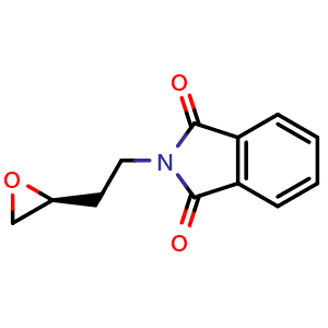 Chemical structure of (S)-2-(2-(oxiran-2-yl)ethyl)isoindoline-1,3-dione , CAS 1584155-05-4, AChemBlock AD263340