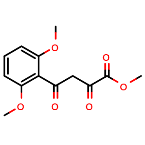 Chemical structure of Methyl 4-(2,6-dimethoxyphenyl)-2,4-dioxobutanoate , CAS 1476068-60-6, AChemBlock AD263426