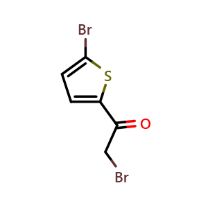 Chemical structure of 2-Bromo-1-(5-bromo-2-thienyl)ethanone , CAS 10531-44-9, AChemBlock AD263429
