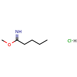 Chemical structure of Methyl pentanimidate hydrochloride , CAS 39739-46-3, AChemBlock AD263431