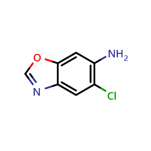Chemical structure of 5-Chloro-6-Benzoxazolamine , CAS 916791-64-5, AChemBlock AD263434