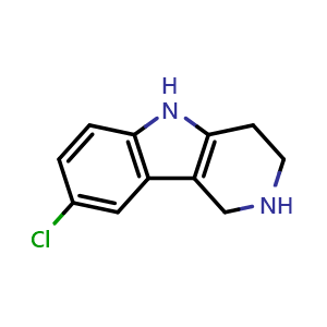 Chemical structure of 8-Chloro-2,3,4,5-tetrahydro-1H-pyrido[4,3-b]indole , CAS 19685-84-8, AChemBlock AD263450