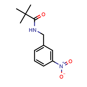 Chemical structure of N-(3-Nitrobenzyl)pivalamide , CAS 1457418-35-7, AChemBlock AD263451