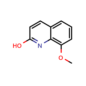 Chemical structure of 8-Methoxyquinolin-2-ol , CAS 22614-69-3, AChemBlock AD263464