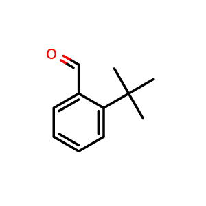 Chemical structure of 2-(tert-Butyl)benzaldehyde , CAS 16358-79-5, AChemBlock AD263471