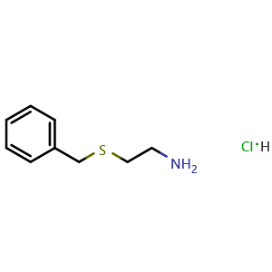 Chemical structure of 2-(Benzylthio)ethan-1-amine hydrochloride , CAS 22572-33-4, AChemBlock AD263476