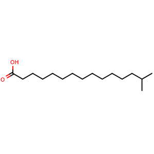 Chemical structure of Isopalmitic acid , CAS 4669-02-7, AChemBlock AD263481