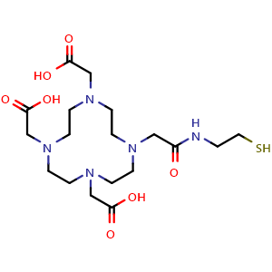 Chemical structure of DOTA-Thiol , CAS 865470-67-3, AChemBlock AD263486