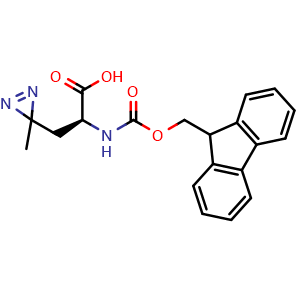 Chemical structure of Fmoc-L-photo-leucine , CAS 1360651-24-6, AChemBlock AD263490