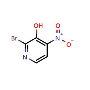 Chemical structure of 2-Bromo-4-nitropyridin-3-ol , CAS 1013642-97-1, AChemBlock AD263517