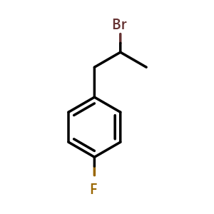 Chemical structure of 1-(2-Bromopropyl)-4-fluorobenzene , CAS 1021927-53-6, AChemBlock AD263519