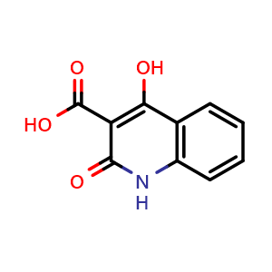 Chemical structure of 4-Hydroxy-2-oxo-1,2-dihydroquinoline-3-carboxylic acid , CAS 73776-24-6, AChemBlock AD263532