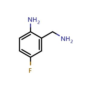 Chemical structure of 2-(Aminomethyl)-4-fluoroaniline , CAS 771572-99-7, AChemBlock AD263539