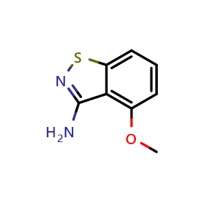 Chemical structure of 4-Methoxybenzo[d]isothiazol-3-amine , CAS 127952-01-6, AChemBlock AD263547