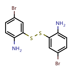 Chemical structure of 2,2′-Dithiobis[4-bromobenzenamine] , CAS 182499-80-5, AChemBlock AD263560