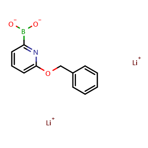 Chemical structure of (6-(Benzyloxy)pyridin-2-yl)boronic acid (lithium) , AChemBlock AD263563
