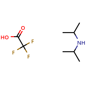 Chemical structure of N-Propan-2-ylpropan-2-amine;2,2,2-trifluoroacetic acid , CAS 64836-67-5, AChemBlock AD263584