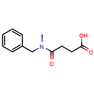 Chemical structure of 4-[Benzyl(methyl)amino]-4-oxobutanoic acid , CAS 69049-90-7, AChemBlock AD263612