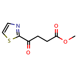 Chemical structure of Methyl 4-oxo-4-(thiazol-2-yl)butanoate , CAS 106961-41-5, AChemBlock AD263617