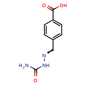 Chemical structure of 4-{(carbamoylamino)iminomethyl}benzoic acid , CAS 387846-35-7, AChemBlock AD263618