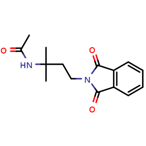 Chemical structure of N-(4-(1,3-dioxoisoindolin-2-yl)-2-methylbutan-2-yl)acetamide , CAS 2021197-68-0, AChemBlock AD263662